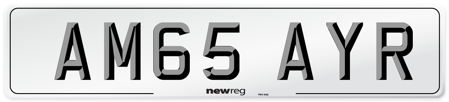 AM65 AYR Number Plate from New Reg